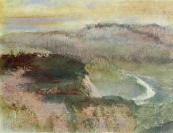 Edgar Degas : Landscape with Hills